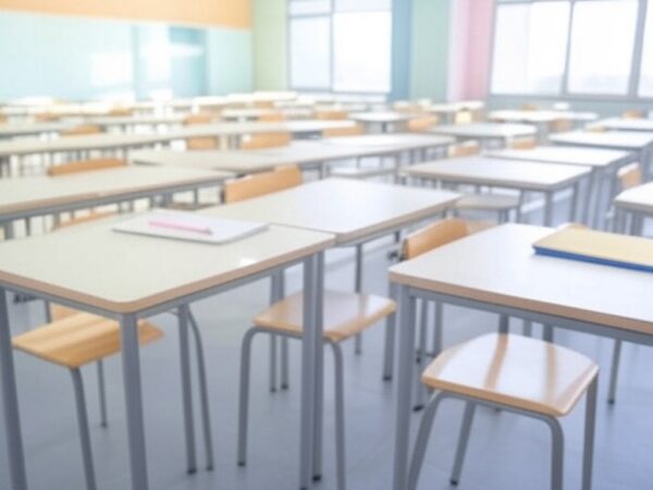 Escola pública em Brasília representando anúncio de créditos escolares do GDF para alunos.