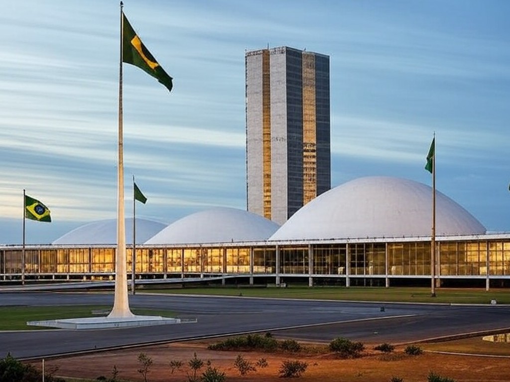 Edifício do Congresso Nacional em Brasília, simbolizando candidatura ao Senado no Brasil.