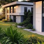 Casa residencial em Brasília representando o programa Família Protegida contra violência doméstica, com inscrições para voluntários pela Sefami-DF.