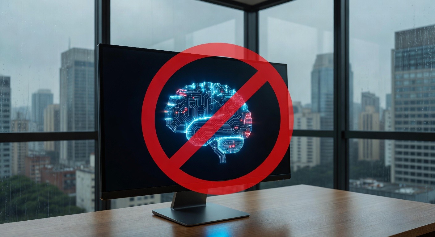 Banca de jornal vazia no Rio de Janeiro simbolizando vazio informativo alarmante em 2026.