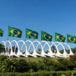 Edifício do Itamaraty em Brasília, representando alerta de viagens ao Irã, Israel e Emirados Árabes Unidos.