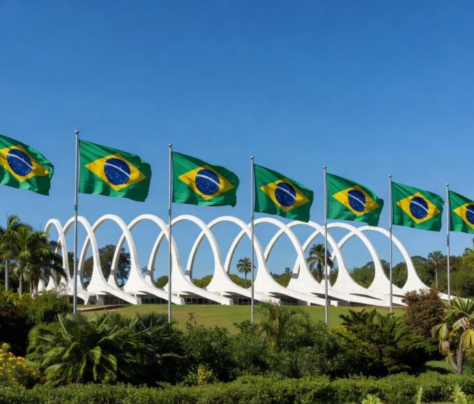 Edifício do Itamaraty em Brasília, representando alerta de viagens ao Irã, Israel e Emirados Árabes Unidos.