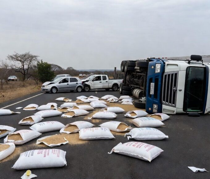 Sinistro de trânsito ocorreu na manhã desta segunda-feira (30) Divulgação/CBMDF - Divulgação/CBMDF