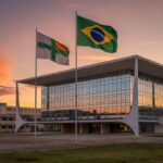 Vista do Palácio do Buriti em Brasília, representando envio de projeto de lei para reajuste em funções gratificadas escolares no DF.