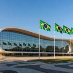 Edifícios financeiros em Brasília simbolizando negociação de aquisição de ativos do Banco Master pelo BRB.
