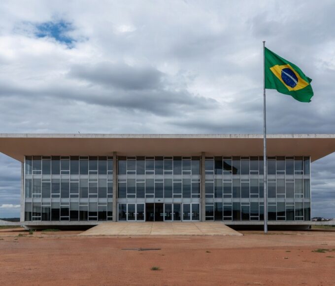 Fachada de tribunal em Planaltina, DF, simbolizando julgamento de chacina no Centro-Oeste.