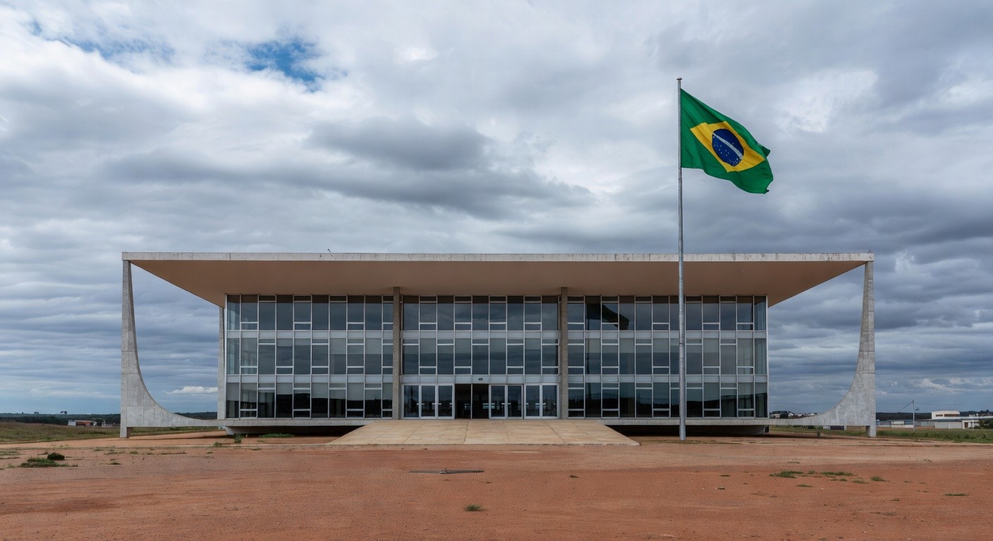 Fachada de tribunal em Planaltina, DF, simbolizando julgamento de chacina no Centro-Oeste.