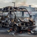 Food-truck Dog do Cangaceiro devastado por incêndio em rua de Ceilândia, Brasília.