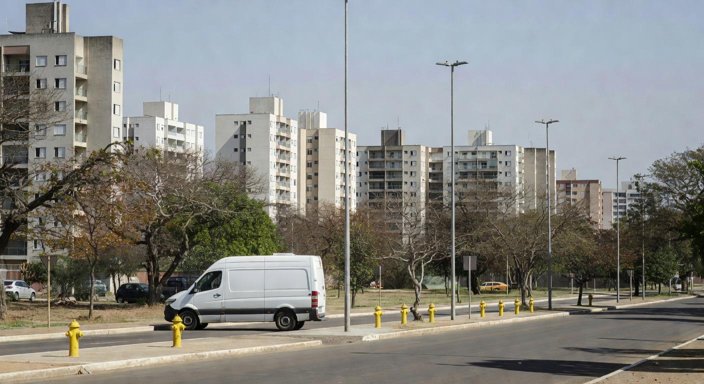 Van de atendimento da Caesb em periferia do Distrito Federal