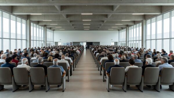 Auditório em Brasília para evento contra golpes e violência a idosos