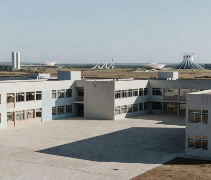 Escola pública no DF representando lei sobre gratificações de professores remanejados