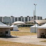 Postos de vacinação no Distrito Federal com tendas e estrutura de saúde
