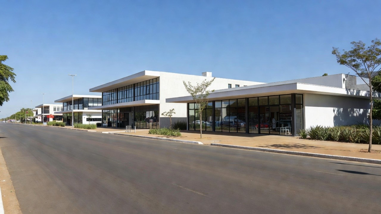 Centro comercial em Brasília representando o setor de comércio do DF