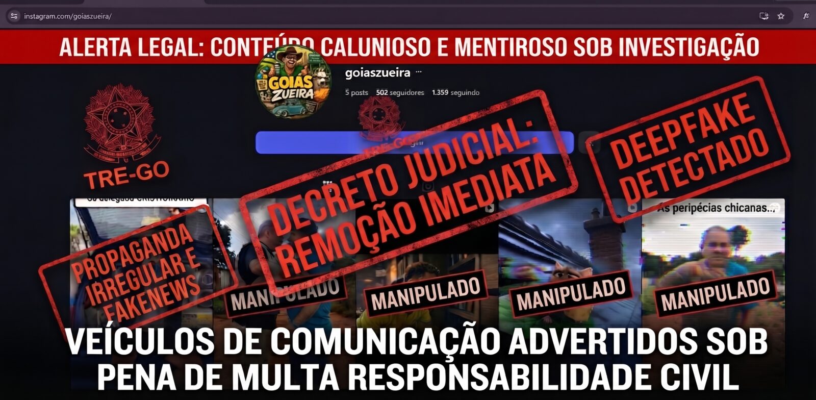 Justiça eleitoral manda Meta retirar FakeNews contra Cristóvão Tormin em Goiás