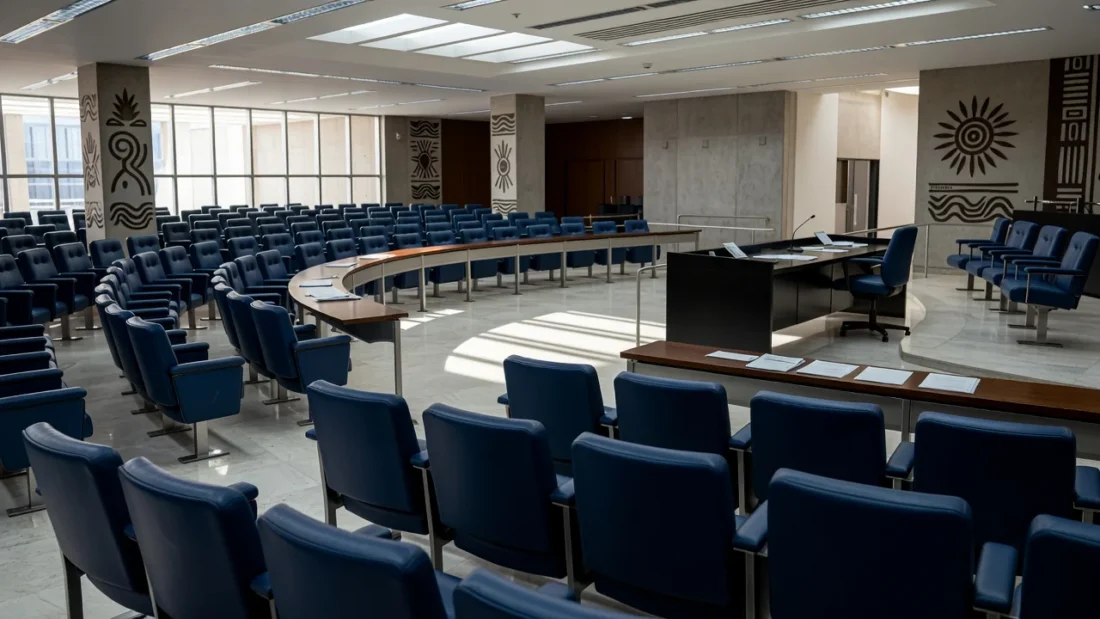Plenário da Câmara Legislativa do DF representando candidatos MDB