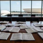 Sala de reuniões sobre conciliação de socorro financeiro ao BRB em Brasília