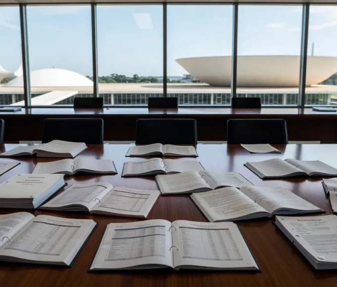Sala de reuniões sobre conciliação de socorro financeiro ao BRB em Brasília