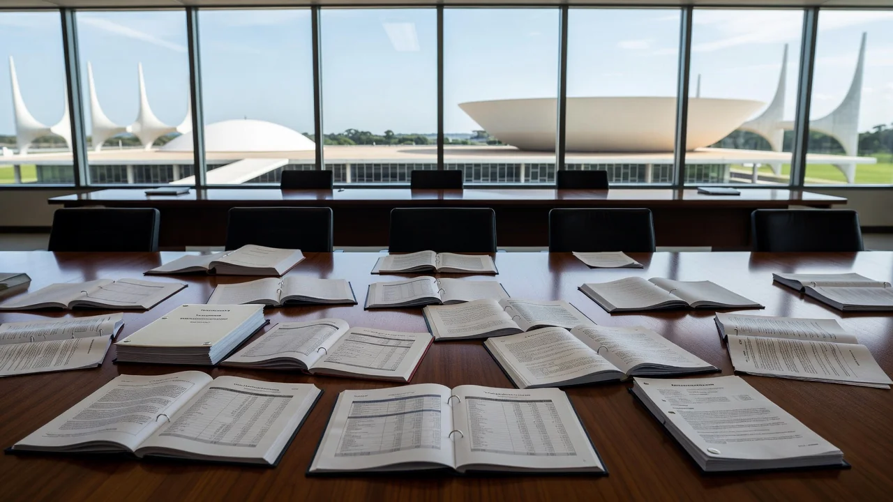 Sala de reuniões sobre conciliação de socorro financeiro ao BRB em Brasília