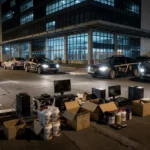 Viaturas da Polícia Civil com suplementos ilegais apreendidos em operação contra deepfakes