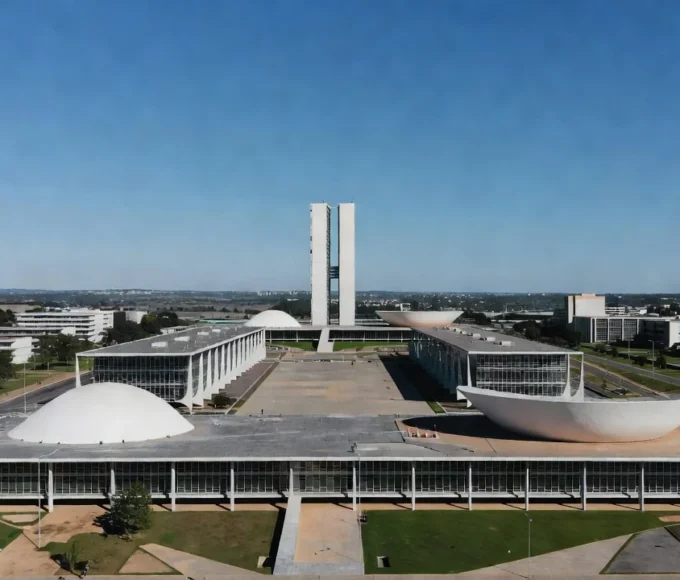 Drones sobrevoando a Esplanada dos Ministérios em Brasília no 7 de Setembro