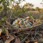 Filhotes prematuros de periquito-do-encontro-amarelo resgatados pela Polícia Militar no Lago Oeste