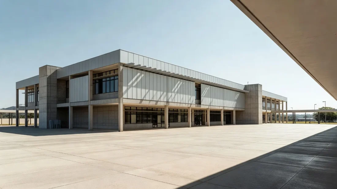 Escola pública do Distrito Federal com áreas abertas